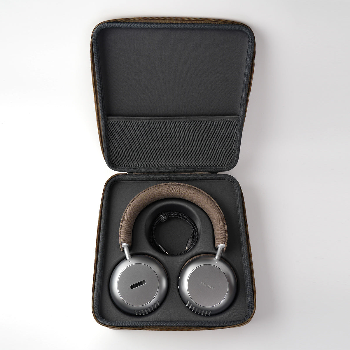 Satin Aluminum TH1 Closed-Back Audiophile Headphones with Vacuum Tube Preamp Bundle — 3.5mm cable included